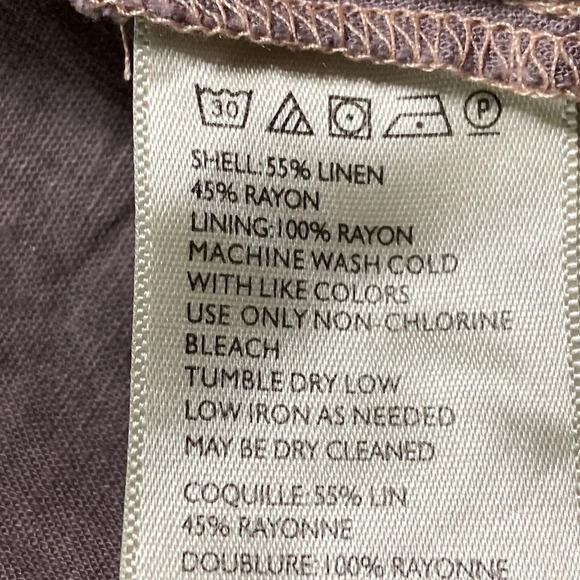 Cooperative Linen Blend Taupe Sleeveless Midi Dress Size S - Picture 7 of 7